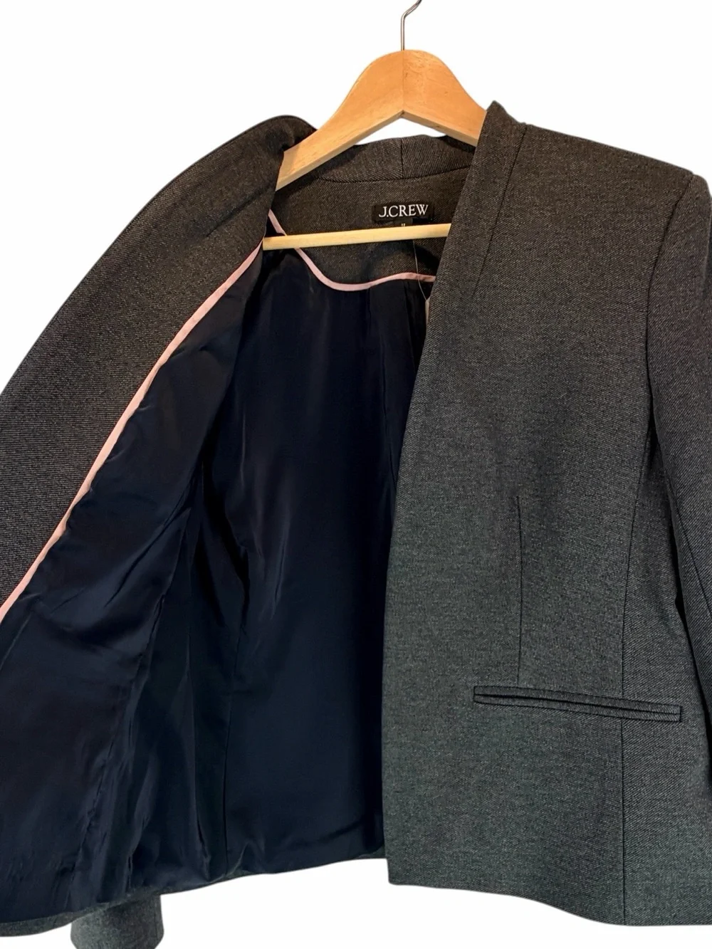 NEW J. Crew Going Out Blazer in Heather Dove Gray Grey Stretch Twill Sz 12 NWT